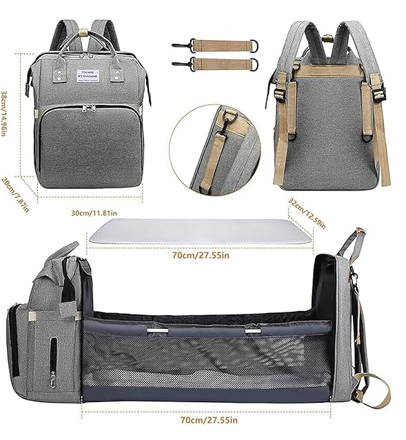 Baby Bag Diaper Bag with Changing Station - حقيبة حفاضات للأطفال مع محطة تغيير