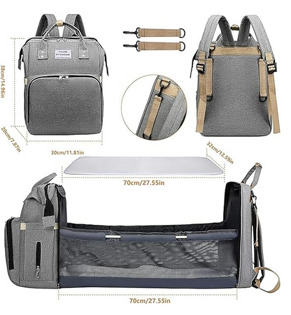 Baby Bag Diaper Bag with Changing Station - حقيبة حفاضات للأطفال مع محطة تغيير